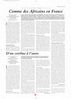 Research paper thumbnail of Françoise Blum. 2012. Review of: Jean-Philippe Dedieu, La parole immigrée. L'Office universitaire de recherche socialiste 418: 5.