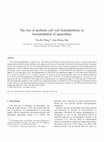 Research paper thumbnail of The role of probiotic cell wall hydrophobicity in bioremediation of aquaculture