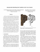 Research paper thumbnail of Automatically identifying join candidates in the Cairo Genizah