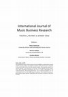 Research paper thumbnail of International Journal of Music Business Research Vol.1 No.2 October 2012