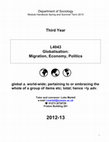 Research paper thumbnail of Globalisation: migration, economy, politics