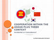 Research paper thumbnail of Cooperation within the ASEAN Plus Three Context: Incidental or Coincidence?