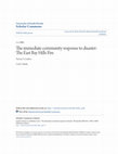 Research paper thumbnail of The immediate community response to disaster: the East Bay Hills fire