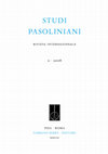 Research paper thumbnail of "Pasolini in North America: A Bibliographical Essay on Scholarship Between 1989 and 2007". Studi pasoliniani 2 (2008): 139-154.