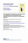 Research paper thumbnail of The organisation of markets as a key factor in the rise of Holland from the fourteenth to the sixteenth century: a test case for an institutional approach