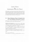 Research paper thumbnail of Lattice Theory for Intuitionistic Fuzzy Set Theory