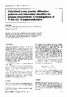 Research paper thumbnail of Calculated x-ray powder diffraction patterns and theoretical densities for phases encountered in investigations of Y-Ba-Cu-O superconductors