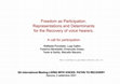 Research paper thumbnail of Freedom as participation: Representations and determinants for the recovery of voice hearers