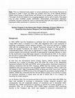 Research paper thumbnail of Nuclear Program in the Democratic People's Republic of Korea: Effects on Southeast Asia Nuclear Weapons Free Zone (SEANWFZ) Treaty