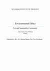 Research paper thumbnail of Environmetal Ethics: Toward Sustainbility