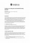 Research paper thumbnail of Guidance on writing aims and intended learning outcomes