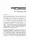 Research paper thumbnail of Processing and Characterization of Alumina/Chromium Carbide Ceramic Nanocomposite