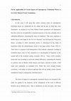 Research paper thumbnail of On the Applicability of Certain Aspects of Contemporary Translation Theory to two Early-Modern French Translations (2004)