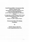 Research paper thumbnail of Entrepreneurship and the Common Good