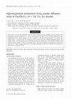 Research paper thumbnail of High-temperature synchrotron X-ray powder diffraction study of Cs2XSi5O12 (X = Cd, Cu, Zn) leucites