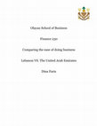 Research paper thumbnail of International Finance - Doing Business (UAE VS. Lebanon)