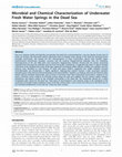 Research paper thumbnail of Microbial and Chemical Characterization of Underwater Fresh Water Springs in the Dead Sea