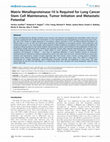 Research paper thumbnail of Matrix metalloproteinase-10 is required for lung cancer stem cell maintenance, tumor initiation, and metastatic potential