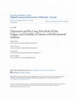 Research paper thumbnail of Depression and the long-term risk of pain, fatigue, and disability in patients with rheumatoid arthritis