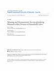 Research paper thumbnail of Meaning and measurement: Reconceptualizing measures of the division of household labor