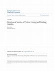 Research paper thumbnail of Biophysical studies of protein folding and binding stability