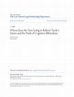 Research paper thumbnail of Whose Eyes Are You Going to Believe: Scott v. Harris and the Perils of Cognitive Illiberalism