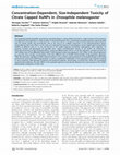 Research paper thumbnail of Concentration-Dependent, Size-Independent Toxicity of Citrate Capped AuNPs in Drosophila melanogaster