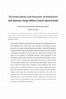 Research paper thumbnail of The antecedents and outcomes of attachment and sponsor image within charity sport events