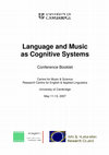 Research paper thumbnail of Language and music as cognitive systems