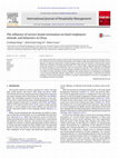 Research paper thumbnail of The Influence of Service Brand Orientation on Hotel Employees’ Attitude and Behaviors in China