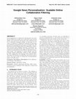 Research paper thumbnail of Google news personalization: scalable online collaborative filtering