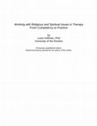 Research paper thumbnail of Working with Religious and Spiritual Issues in Therapy: From Competency to Practice