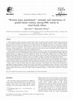 Research paper thumbnail of “Women enjoy punishment”: attitudes and experiences of gender-based violence among PHC nurses in rural South Africa