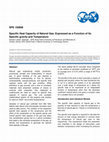 Research paper thumbnail of Specific Heat Capacity of Natural Gas; Expressed as a Function of Its Specific Gravity and Temperature