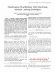 Research paper thumbnail of Classification of arrhythmic ECG data using machine learning techniques