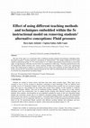 Research paper thumbnail of Effect of using different teaching methods and techniques embedded within the 5e instructional model on removing students’ alternative conceptions: Fluid pressure