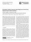 Research paper thumbnail of Perturbing a Weather Generator using change factors derived from Regional Climate Model simulations