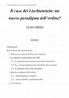 Research paper thumbnail of Il caso del Liechtenstein: un nuovo paradigma dell'ordine?