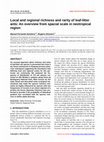 Research paper thumbnail of Local and regional richness and rarity of leaf-litter ants: An overview from spacial scale in neotropical region