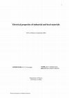 Research paper thumbnail of Electrical properties of industrial and local materials