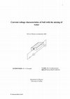 Research paper thumbnail of Current-voltage characteristics of Soil with the mixing of water 