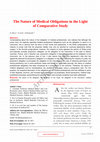 Research paper thumbnail of The Nature of Medical Obligations in the Light of Comparative Study