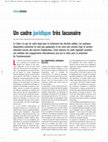 Research paper thumbnail of Déchets solides - Un cadre juridique très lacunaire