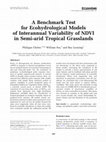 Research paper thumbnail of A Benchmark Test for Ecohydrological Models of Interannual Variability of NDVI in Semi-arid Tropical Grasslands