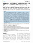 Research paper thumbnail of Self-Renewal of Single Mouse Hematopoietic Stem Cells Is Reduced by JAK2V617F Without Compromising Progenitor Cell Expansion