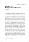 Research paper thumbnail of The Critical Eye: Reading Commercial Photography