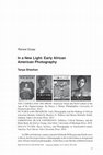 Research paper thumbnail of In a New Light: Early African American Photography