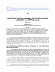 Research paper thumbnail of LA INTERPRETACIÓN ECONÓMICA DE LOS DEPÓSITOS DE LASCAS EN LAS TIERRAS BAJAS