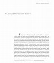 Research paper thumbnail of Sex, Law, and Other Reasonable Endeavors