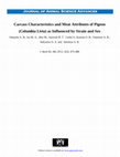 Research paper thumbnail of Carcass Composition and Meat attributes of Pigeon  ( Columba livia) as influenced by Strain and Sex